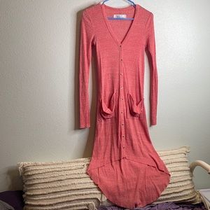 Free People Beach pocket long button sleeve dress